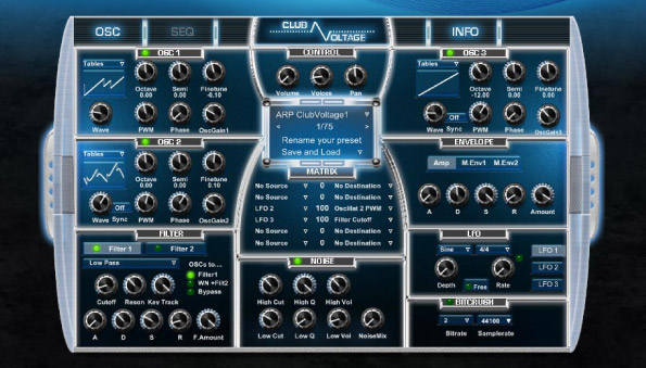 Noizefieldが無料の減算式シンセプラグイン『Club Voltage』をリリース