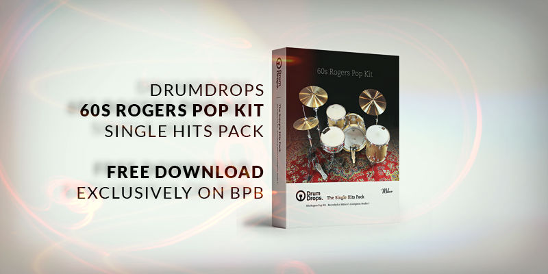 【※終了】Drumdropsのドラムサンプルパック『60s Rogers Pop Kit – Single Hits Pack』が期間限定で無料配布中！